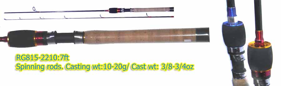 Osprey light to heavy action spinning rods. Spiral wrap blank spinning rods  is closed to unbreakable. - Osprey fishing rods and prices